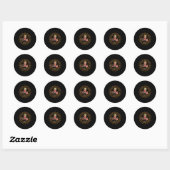 Oude rijen roken vlees en klappende wangen Grappig Ronde Sticker (Vel)