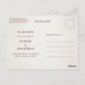 Oude Rijkdom Moderne Bourgondiër Luxe Save de datu Briefkaart (Achterkant)