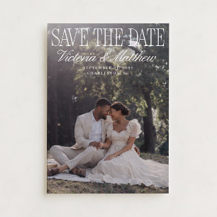 Oude Rijkdom Redactionele Foto Save the Date Kaart