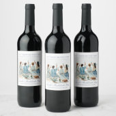 Oude Rijke Kust Chic Elegant Meisjesuitje Wijn Etiket (Flessen)