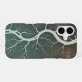 Oude rivierdelta iPhone 16 hoesje (Achterkant horizontaal)