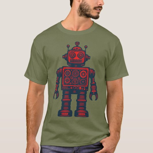 Oude robot t-shirt (Voorkant)