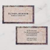 Oude robuuste metalen grens | Wandtextiel Visitekaartje (Voorkant / Achterkant)