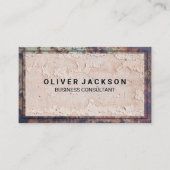 Oude robuuste metalen grens | Wandtextiel Visitekaartje (Voorkant)