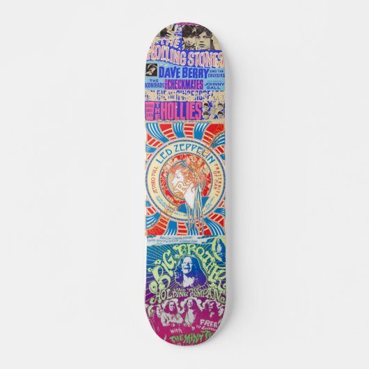 Oude Rockbands Skateboard (Voorkant)
