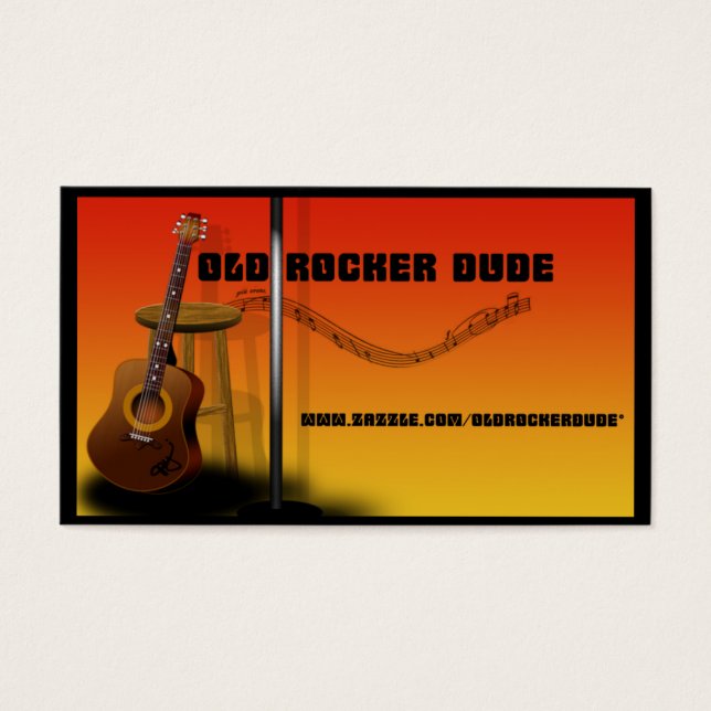Oude Rocker Dude profielkaart Visitekaartje (Voorkant)