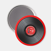 Oude Rocker Dude Vinyl Record Magnet (Voorkant / Achterkant)