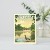 Oude Rockford Illinois Briefkaart (Staand voorkant)