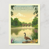 Oude Rockford Illinois Briefkaart (Voorkant)