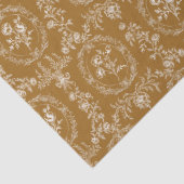 Oude Rococo Bloemen Bloempatroon Tissuepapier (Detail)