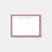 Oude Rococo Bloemen Bloemrijke Gepersonaliseerde N Post-it® Notes (Voorkant)