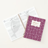 Oude Rococo Bloemstuk Aangepaste Naam Receptenboek Notitieboek (Binnen)