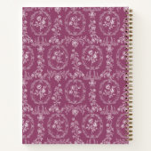Oude Rococo Bloemstuk Aangepaste Naam Receptenboek Notitieboek (Achterkant)