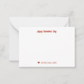 Oude rode aardbei bloemige Valentijnsdag Notitiekaartje (Voorkant)