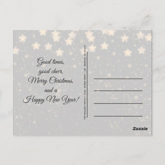  oude rode auto vrolijk kerstfeest briefkaart (Achterkant)