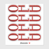 Oude Rode Baksteen Sticker (Vel)