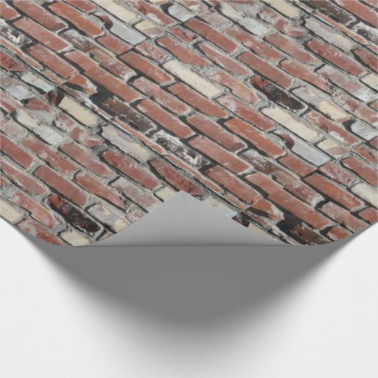Oude rode bakstenen muur inpakpapier (Hoek)