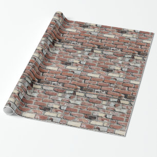 Oude rode bakstenen muur inpakpapier