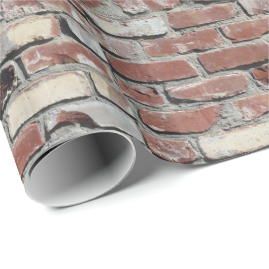 Oude rode bakstenen muur inpakpapier (Rol Hoek)