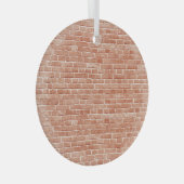 Oude rode bakstenen muurtextuur. glas ornament (Voorkant Rechts)
