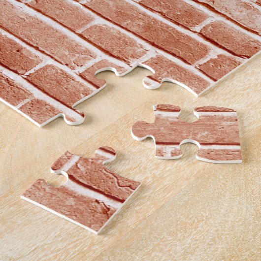 Oude rode bakstenen muurtextuur. legpuzzel (Zijkant)