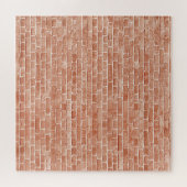 Oude rode bakstenen muurtextuur. legpuzzel (Horizontaal)