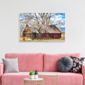 Oude Rode Barn Canvas Afdruk (Insitu (Woonkamer))