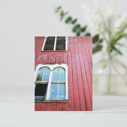 Oude Rode Barn Kaart (Staand voorkant)