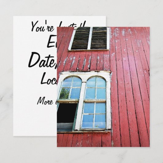 Oude Rode Barn Kaart (Voorkant / Achterkant)