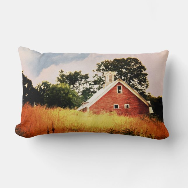 Oude Rode Barn Kussen (Voorkant)