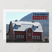 Oude Rode Barn Land Style Hoedown Barn Raising Kaart (Voorkant / Achterkant)