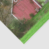 Oude Rode Barn met fashioned in het land van Amish Tissuepapier (Detail)