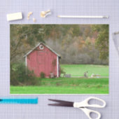 Oude Rode Barn met fashioned in het land van Amish Tissuepapier (Craft)