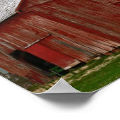 Oude Rode Barn Poster (Hoek)