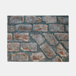 Oude Rode Brick-weg in de oude bergdeur Deurmat