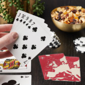 Oude rode Britse scheepvaartposter Pokerkaarten (Insitu)