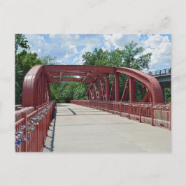Oude Rode Brug, de Stad van Kansas, Missouri Briefkaart