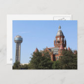 Oude Rode Courthouse en Reunion Tower # 2 Briefkaart (Voorkant / Achterkant)