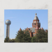 Oude Rode Courthouse en Reunion Tower # 2 Briefkaart (Voorkant)