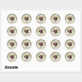 Oude rode druivenjam inmaaksticker ronde sticker (Vel)