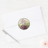 Oude Rode Druivensap Voorraadlabels Ronde Sticker (Envelop)
