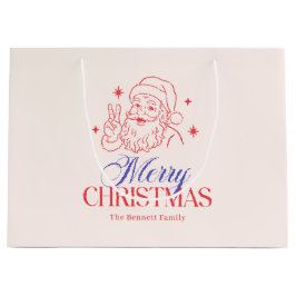 Oude rode en blauwe Kerstman Groot Cadeauzakje