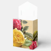 Oude rode en gele rozen bloem bedankdoosjes (Geopend)