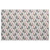 Oude rode en witte haan stof (Fat Quarter)