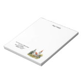 Oude rode en witte kerk notitieblok (Linkerzijde)