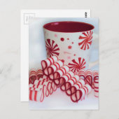 Oude rode en witte Snoep met fashioned roet en wit Briefkaart (Voorkant / Achterkant)