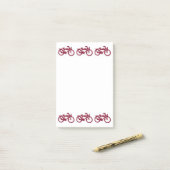 Oude rode fiets Post-it noten Post-it® Notes (Op bureau)