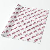 Oude rode fietsverpakking cadeaupapier (Uitgerold)