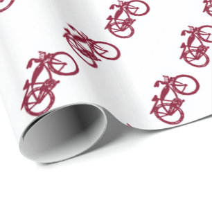 Oude rode fietsverpakking cadeaupapier