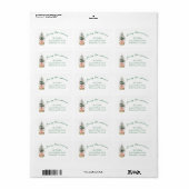 Oude rode groene Argyle feestelijke kerst adreslab Etiket (Full Sheet)